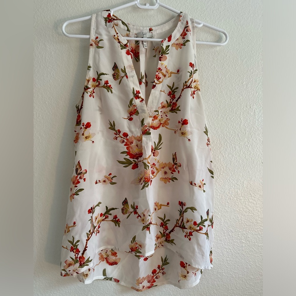 Silk Floral tank top